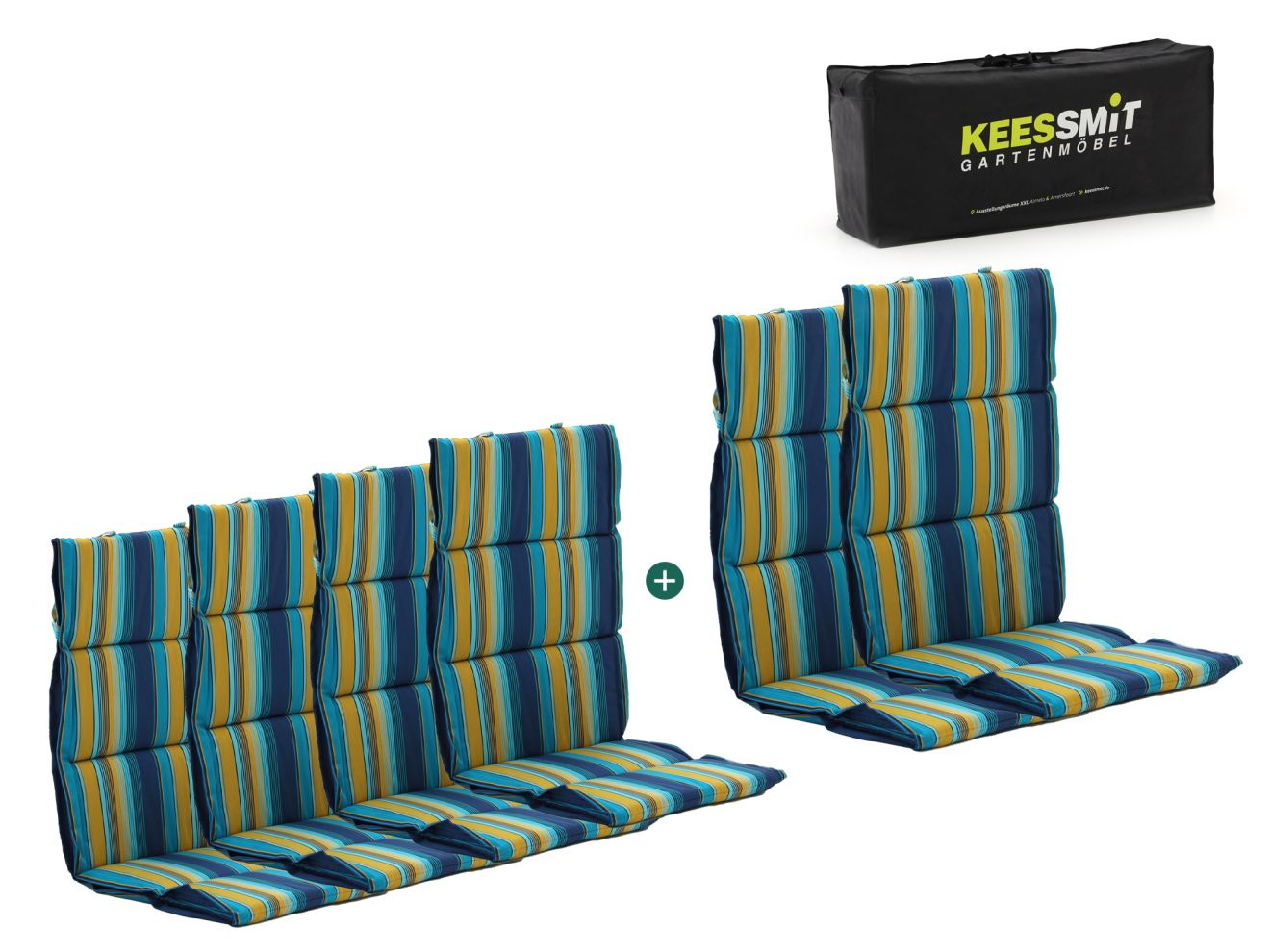 Madison Fiber Hochleher Auflagen Set von 6 Blau/Gelb/Grün  Rabatt: 37 %