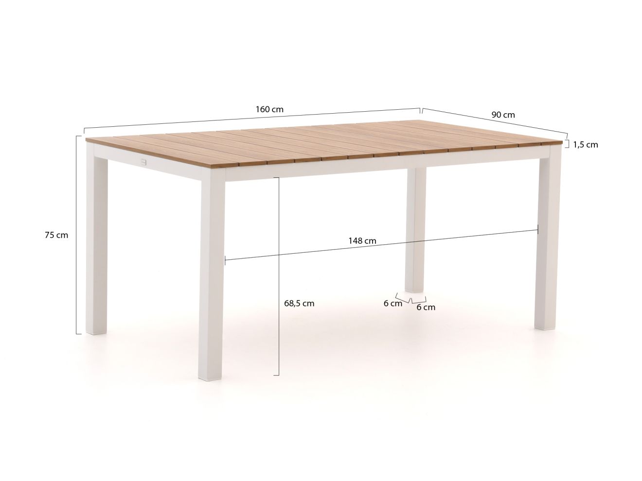 Bellagio Fidenza 160 cm Gartenmöbel-Set...