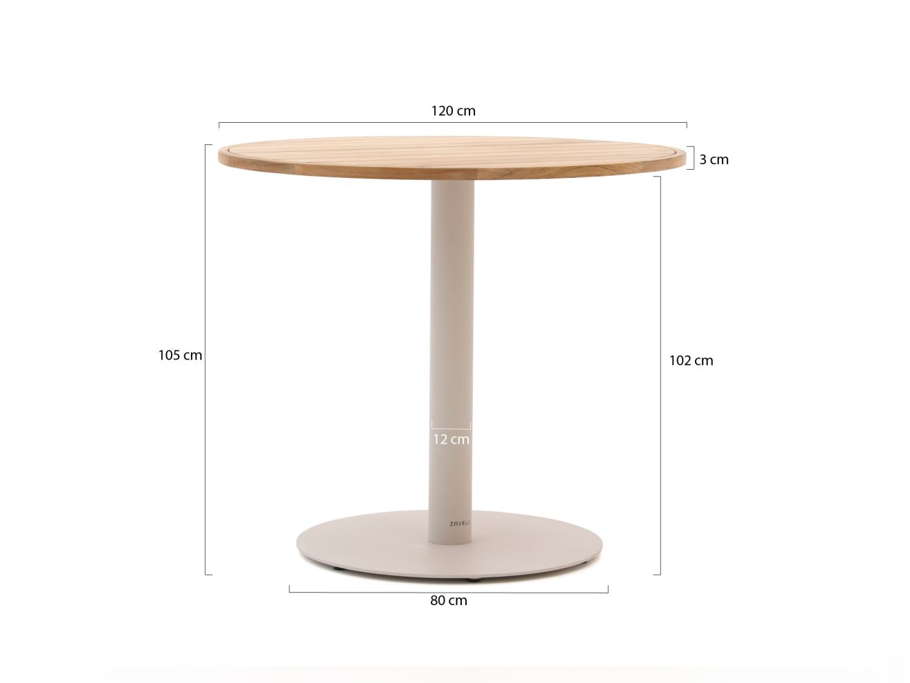 Zavelli Cuore Bartisch ø 120 cm (h:105 cm) günstig online kaufen