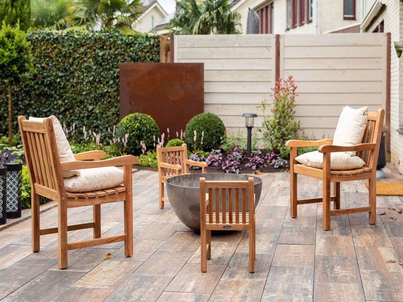 Sunyard Wales/Liverpool 90 cm Gartenmöbel-Set 5-teilig Braun  Rabatt: 32 %