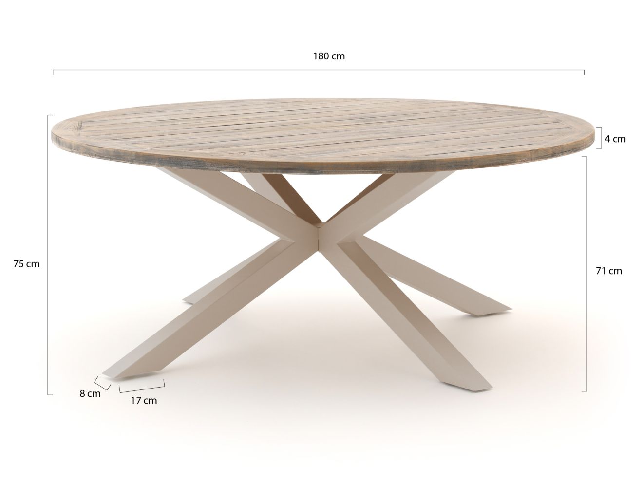 ROUGH-Y Gartentisch ø 180 cm (h: 75 cm) günstig online kaufen