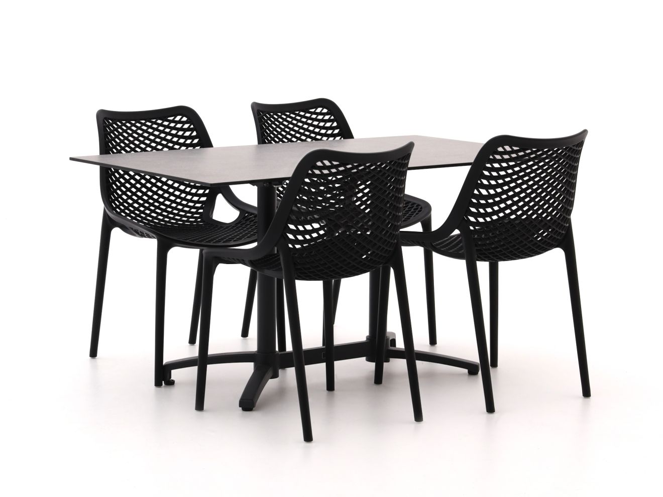 Forza Ripi/Canzo 140 cm Gartenmöbel-Set 5-teilig stapelbar klappbar günstig online kaufen