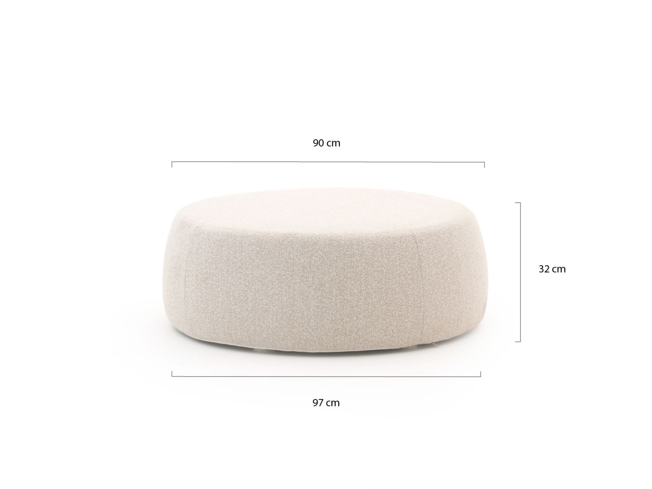 Zavelli Soffice Loungetisch ø 97 cm (h: 32 cm) günstig online kaufen