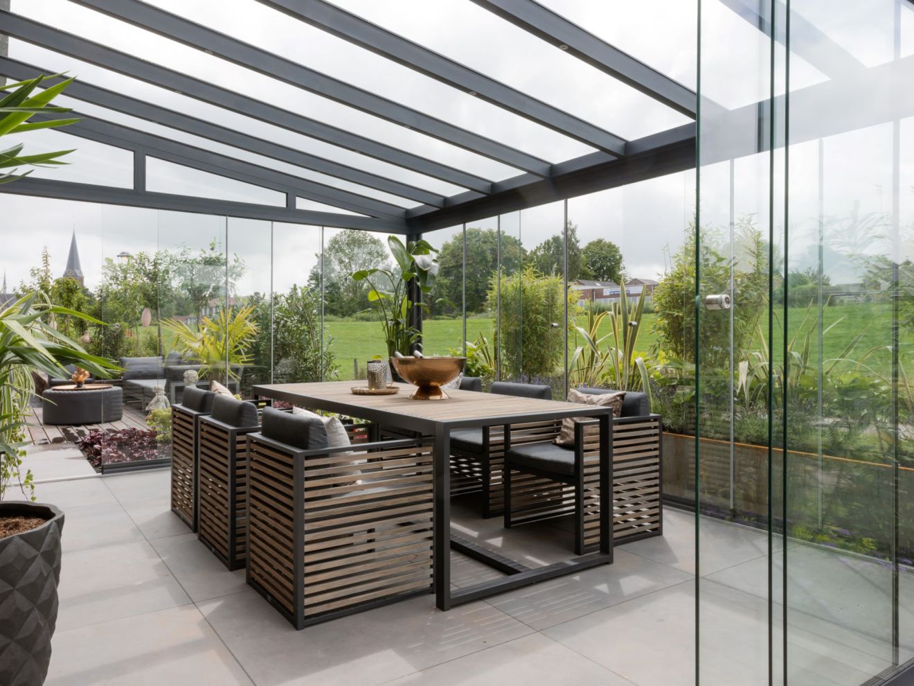 Bellagio Cadora/Lagundo 230 cm Gartenmöbel-Set 7-teilig Grau  Rabatt: 33 %