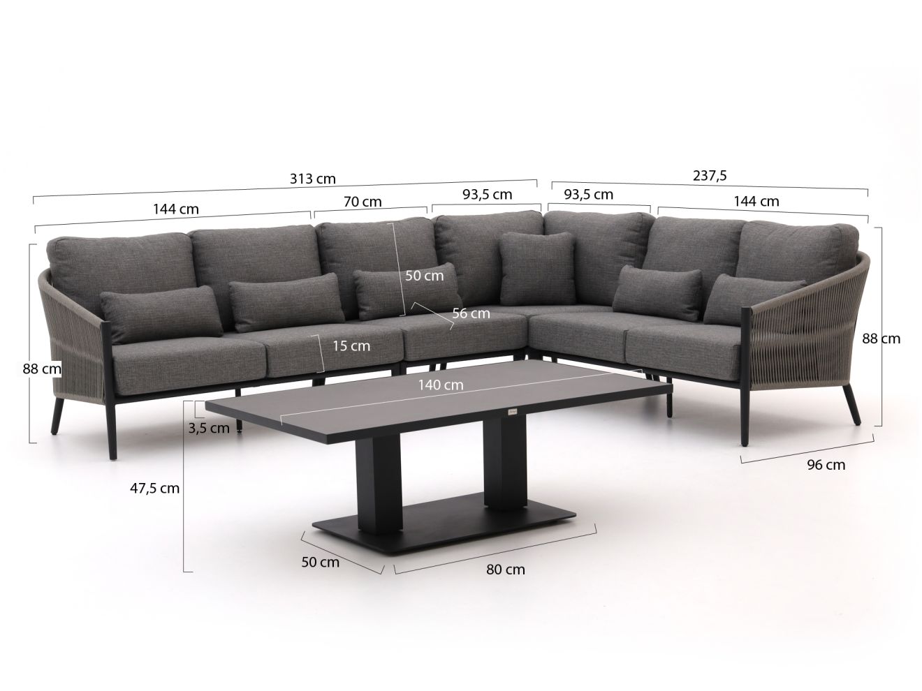 Bellagio Mineo/Usini Ecklounge-Set 5-tei... Bellagio Mineo/Usini Ecklounge-Set 5-tei...