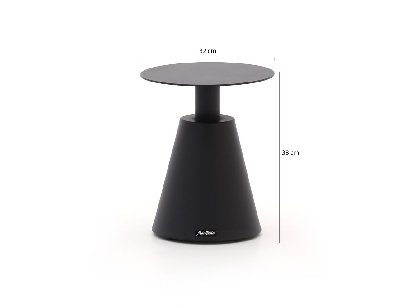 Manifesto Tusa Beistelltisch Outdoor ø 32 (h:38cm) Schwarz 32cm Rabatt: 21 %