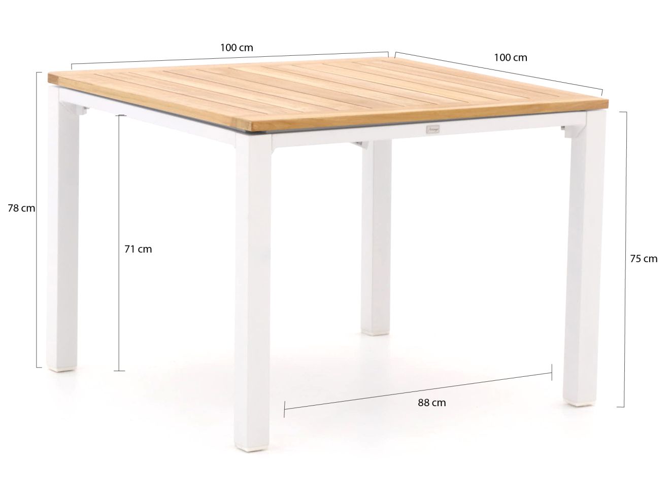 Bellagio Linosa Gartentisch 100x100x78 cm günstig online kaufen