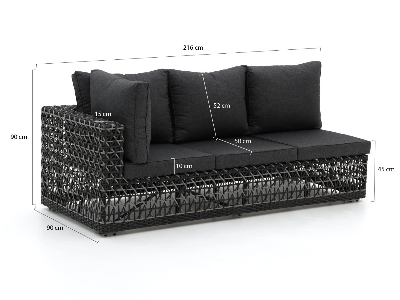 Intenso Carpino Lounge Element rechter A... Intenso Carpino Lounge Element rechter A...