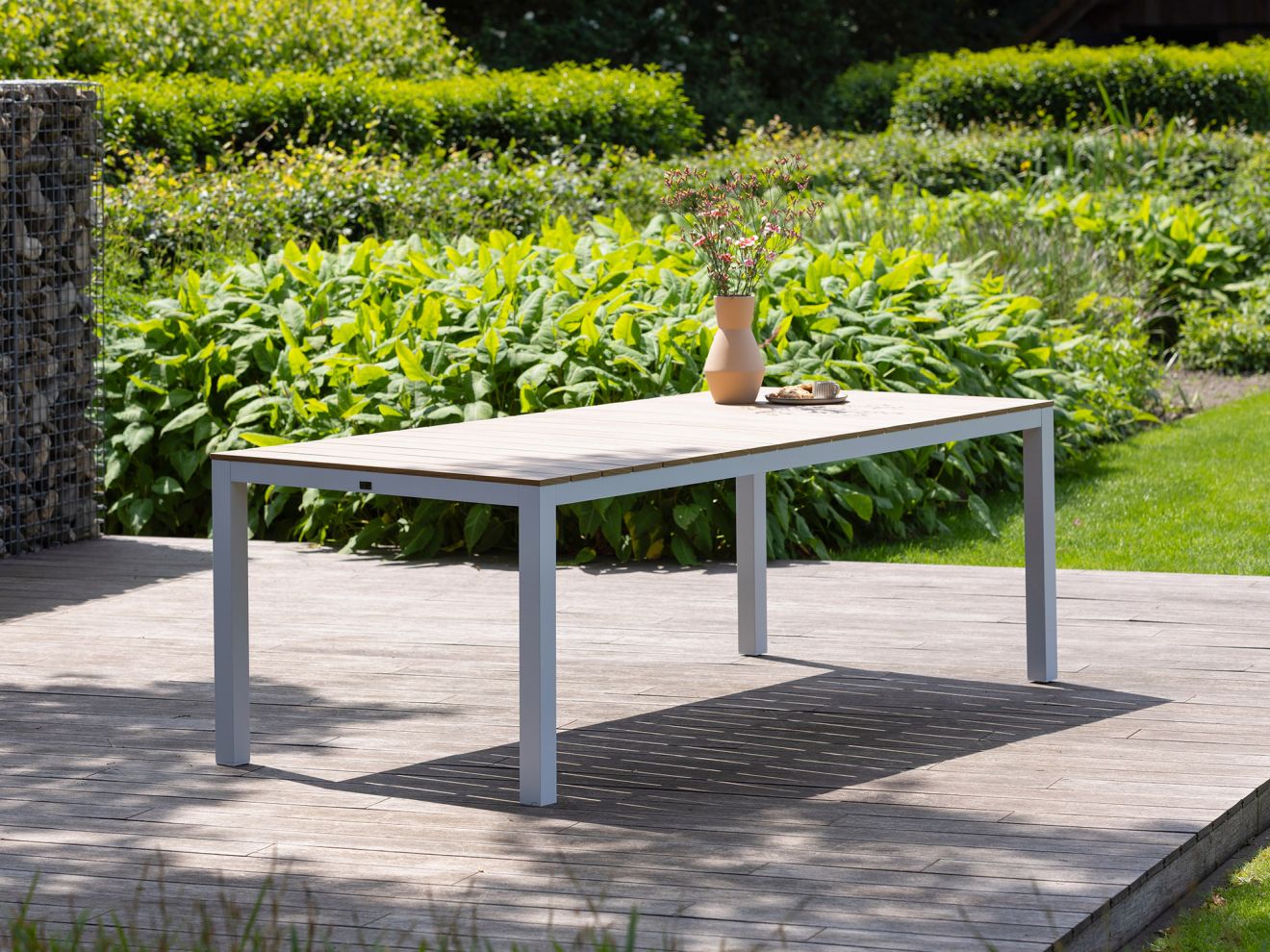 Bellagio Fidenza Gartentisch 220x100x75cm Weiß  Rabatt: 22 %