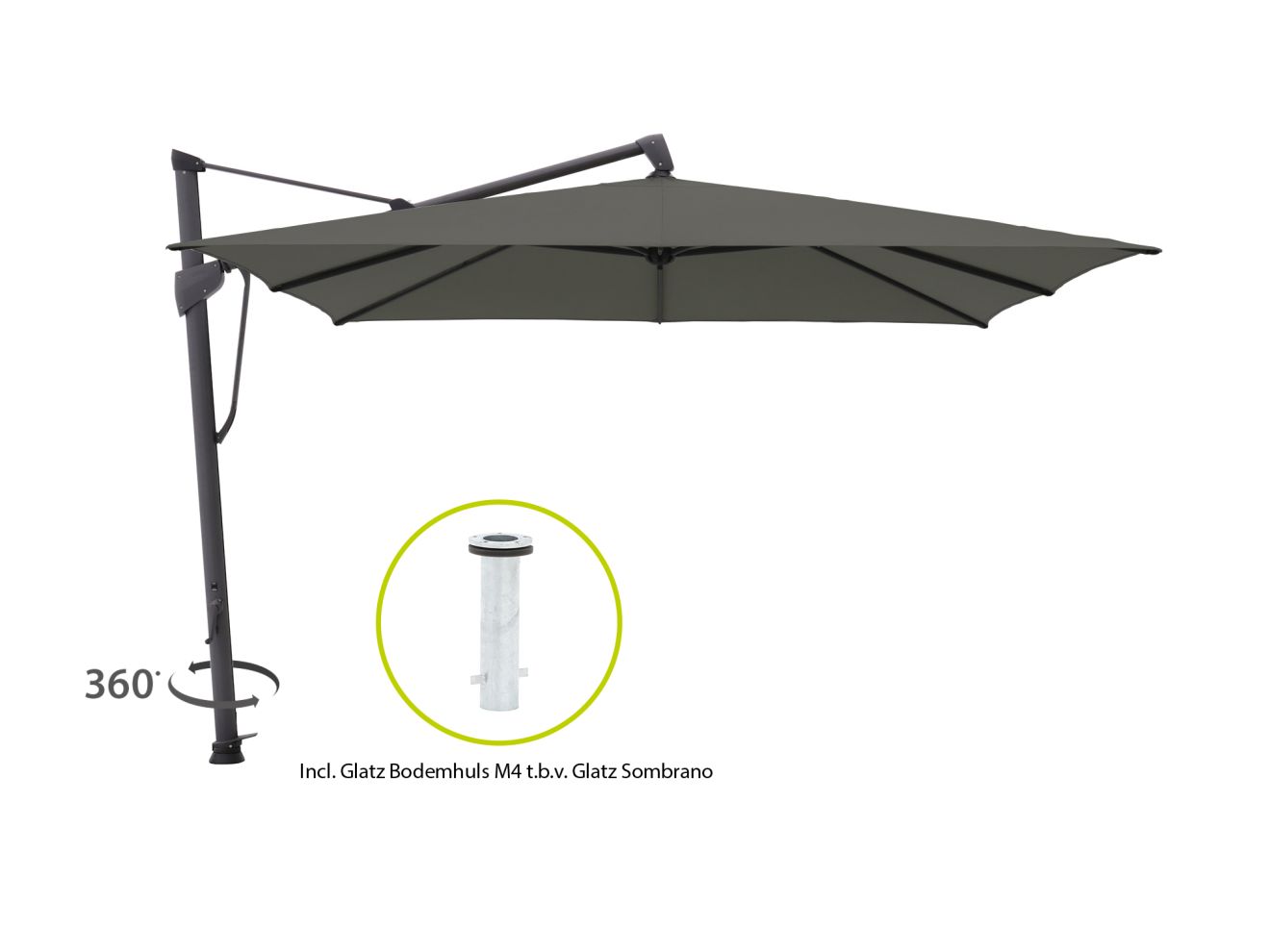 Glatz Sombrano S+ Easy Ampelschirm 300x300 cm