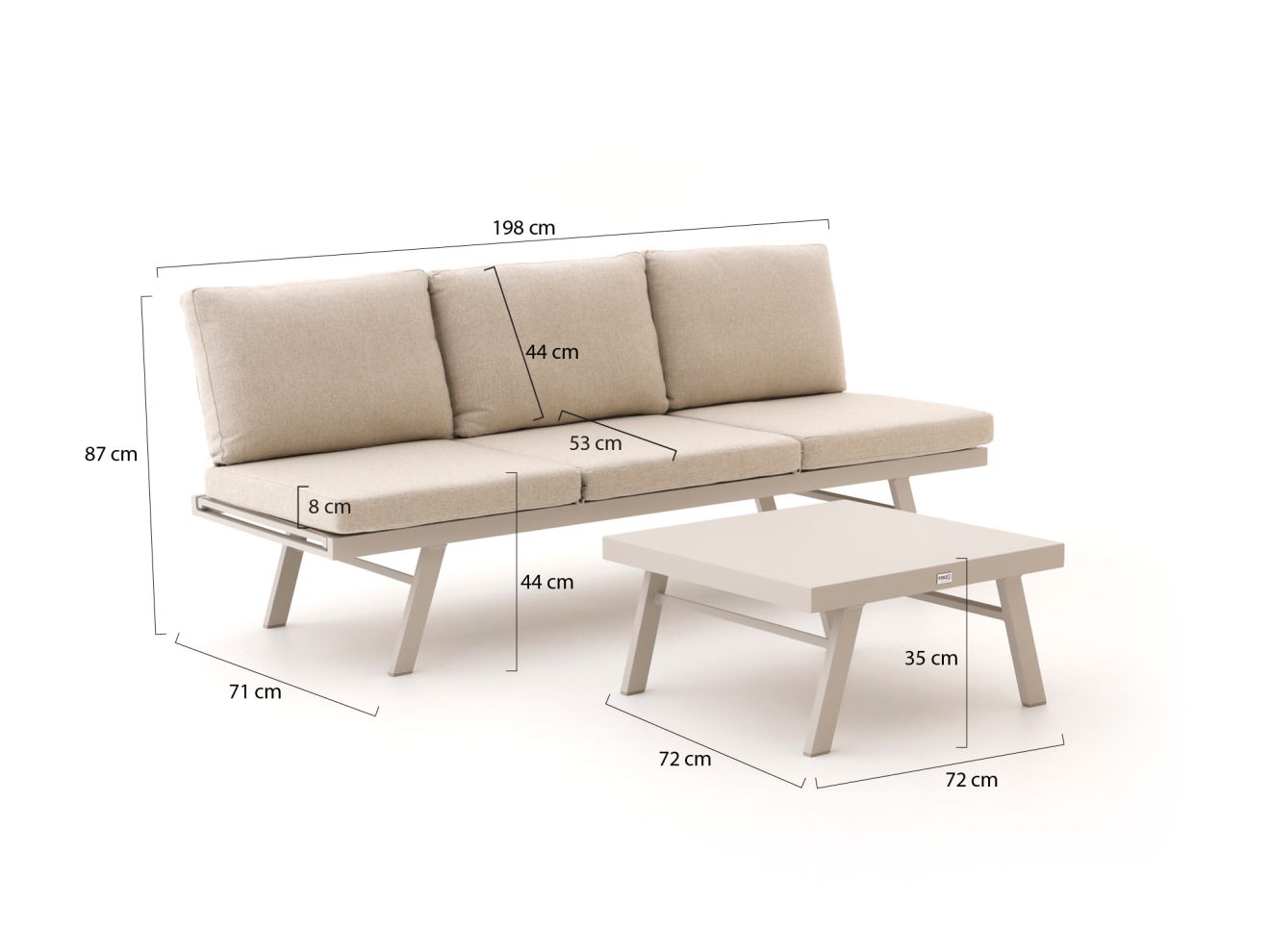 Forza Vadena Lounge-Set 2-teilig verstellbar günstig online kaufen