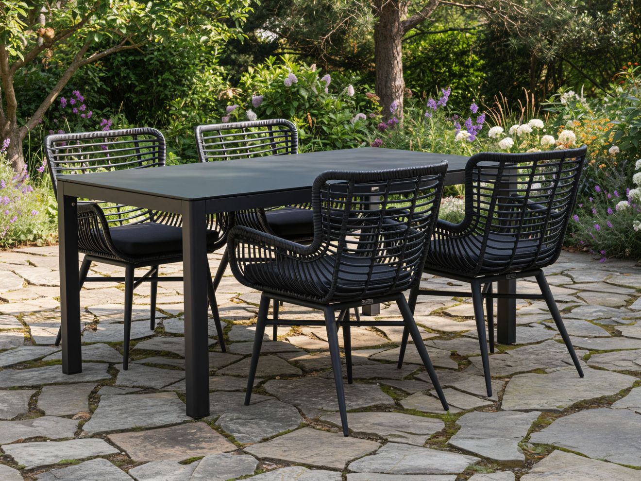 Intenso Asti/La Fonte 160 cm Gartenmöbel-Set 5-teilig Grau  Rabatt: 28 %