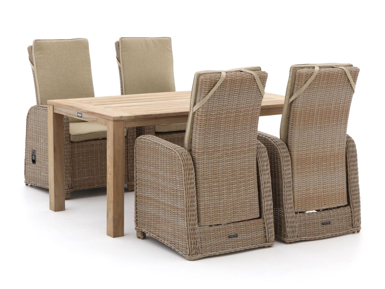 Intenso Umbria/ROUGH-S 160 cm Gartenmöbel-Set 5-teilig verstellbar