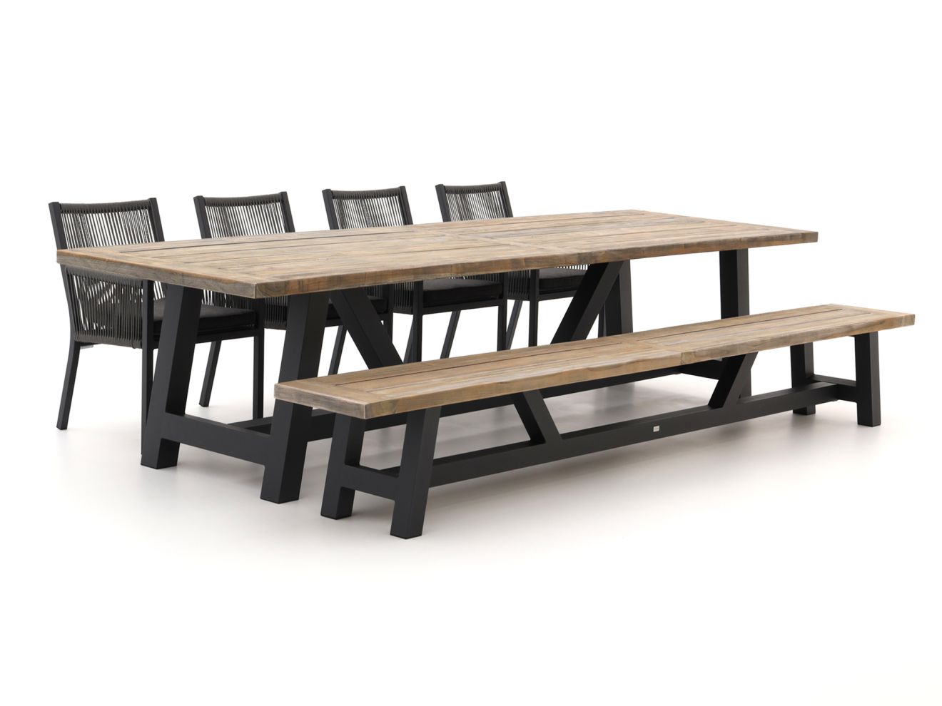 Manifesto Rivola/Bresimo 330 cm Gartenmöbel-Set mit Bank 6-teilig günstig online kaufen