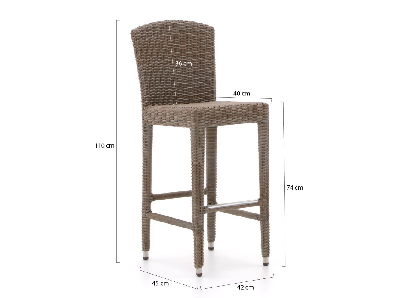 Intenso Sergio/Trecenta 75 cm Gartenbar-Set 3-Teilig günstig online kaufen