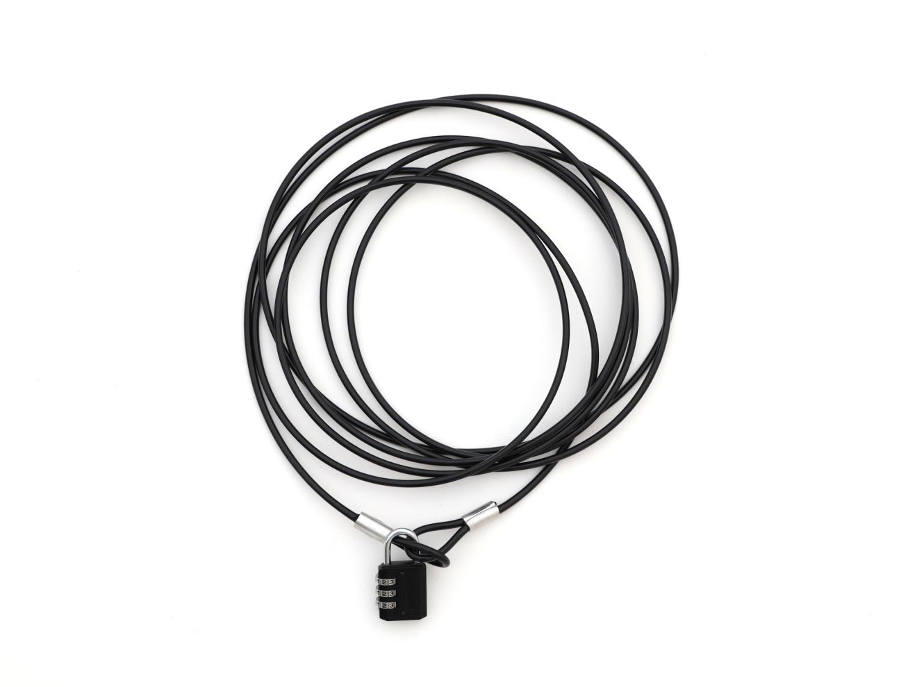 Terrassenkabel 5mmx5m inkl. Zahlenschloss Schwarz  Rabatt: 21 %