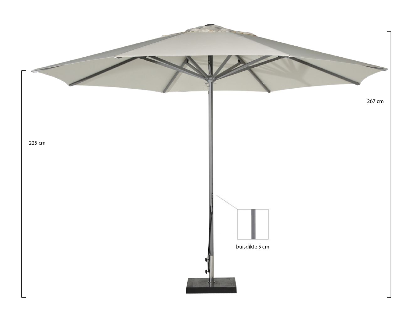 Shadowline Cuba Sonnenschirm ø 400 cm Weiß 400cm Rabatt: 19 % Shadowline Cuba Sonnenschirm ø 400 cm Weiß 400cm Rabatt: 19 %