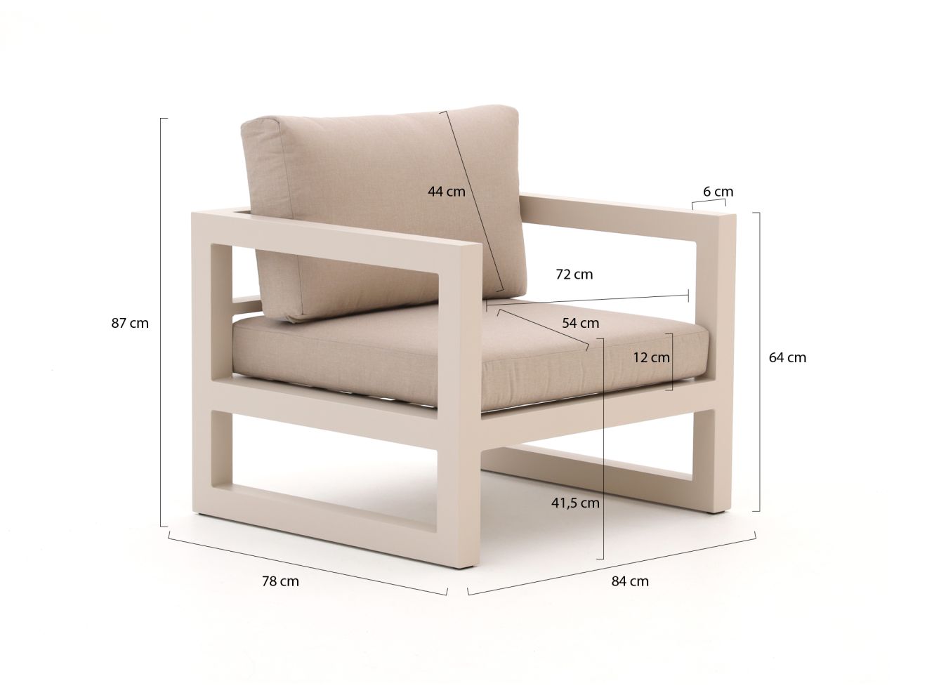 Forza Citerna Gartensessel Taupe