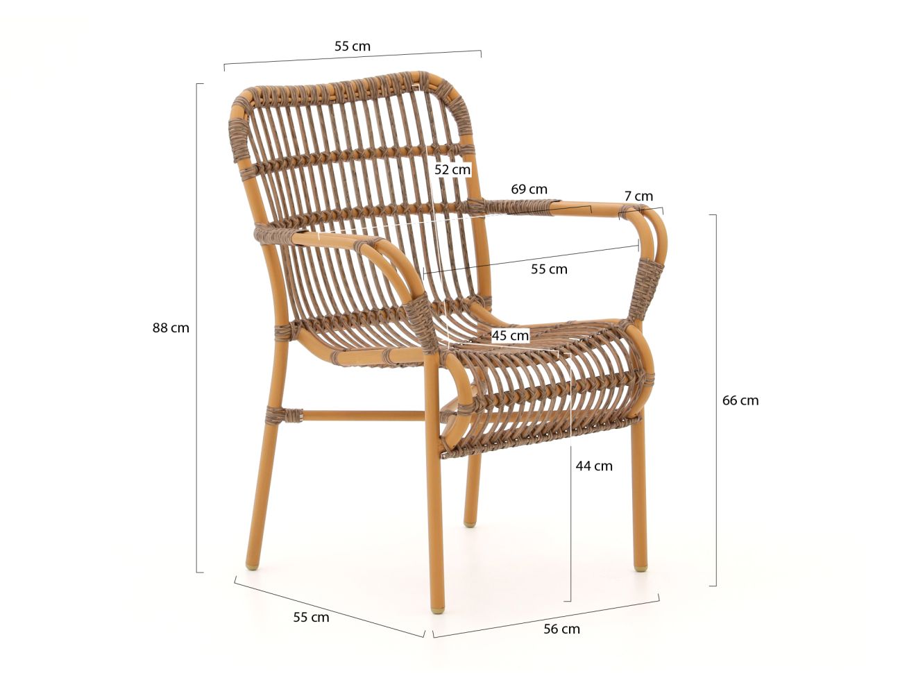 Intenso Parma/ROUGH-K ø 115 cm Gartenmöbel-Set 5-teilig stapelbar günstig online kaufen