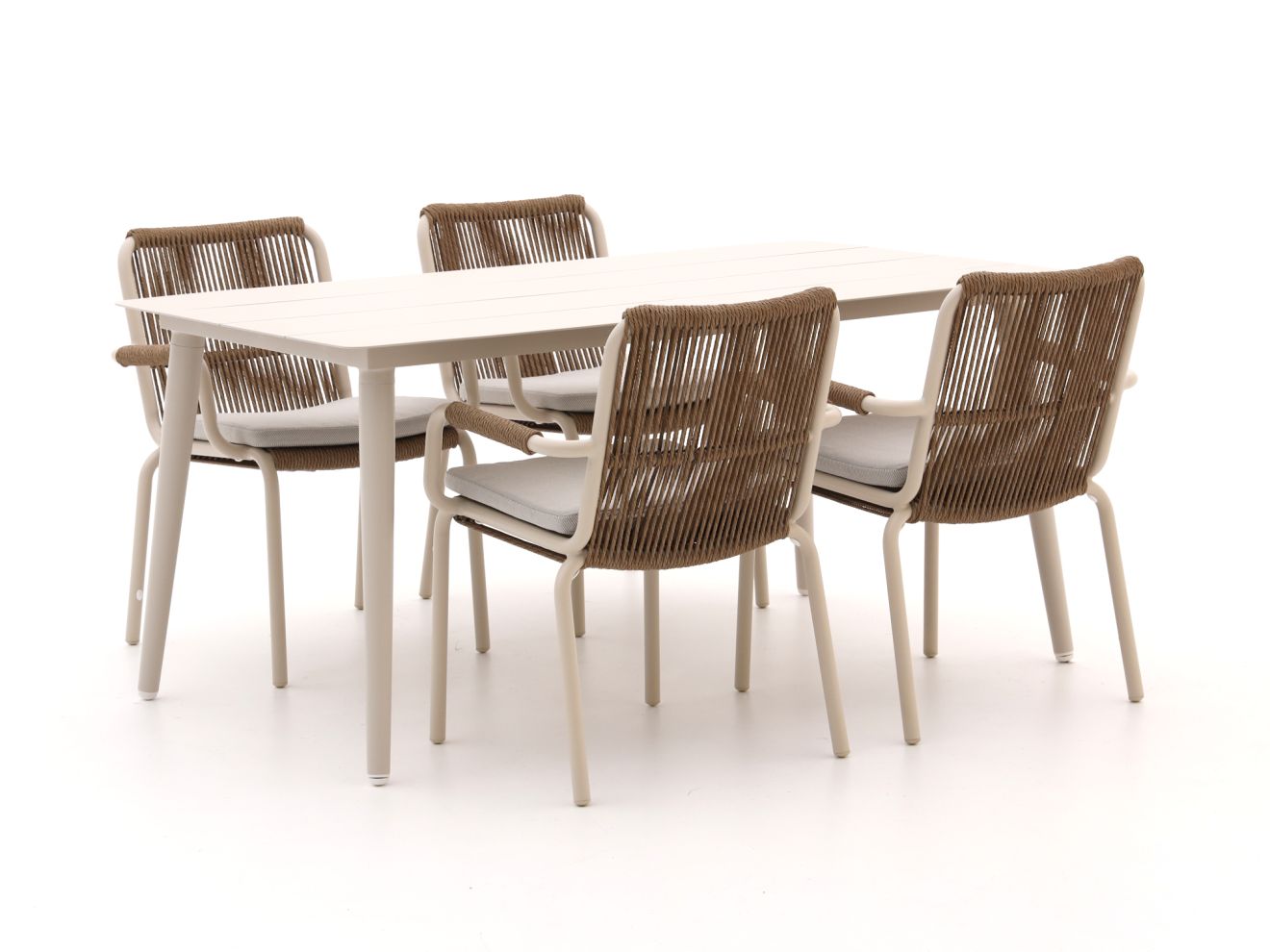 Bellagio Caronia/Sora 160 cm Gartenmöbel-Set 5-Teilig Stapelbar günstig online kaufen
