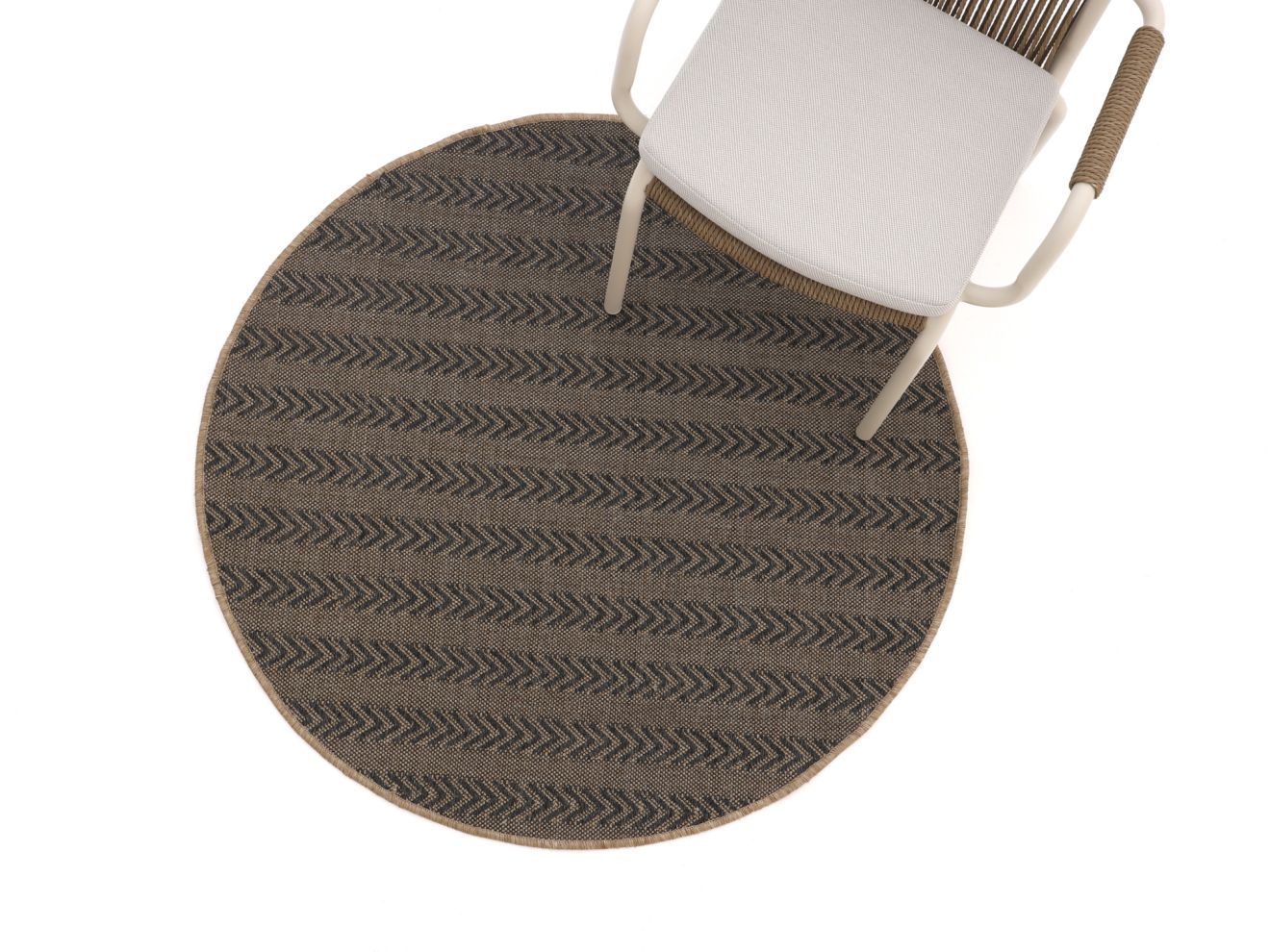 Rodrigo Outdoor Teppich ø 120 cm Grau 120cm Rabatt: 58 %