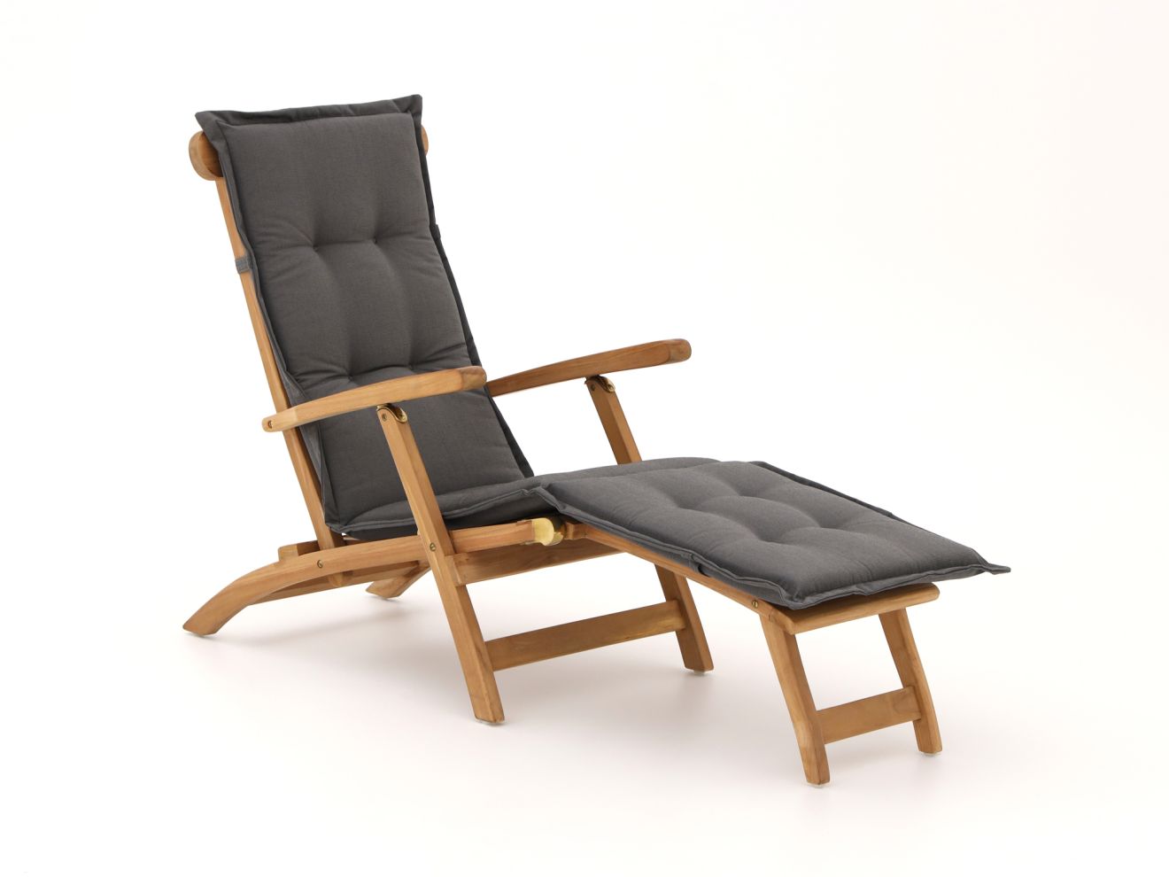 Tex Style Deckchair Auflage 195x45 cm Schwarz 195x45cm