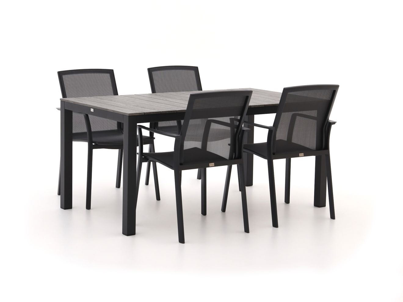 Bellagio Dranera/Fidenza 160 cm Gartenmöbel-Set 5-teilig stapelbar günstig online kaufen