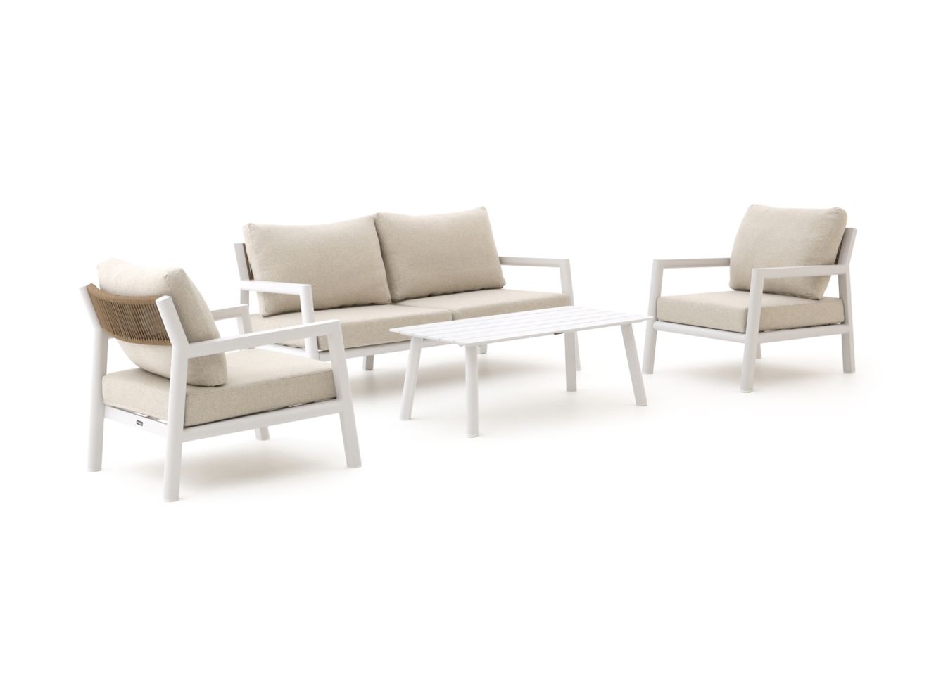 Manifesto Corsano Sessel-Sofa Lounge-Set 4-teilig Taupe  Rabatt: 30 %