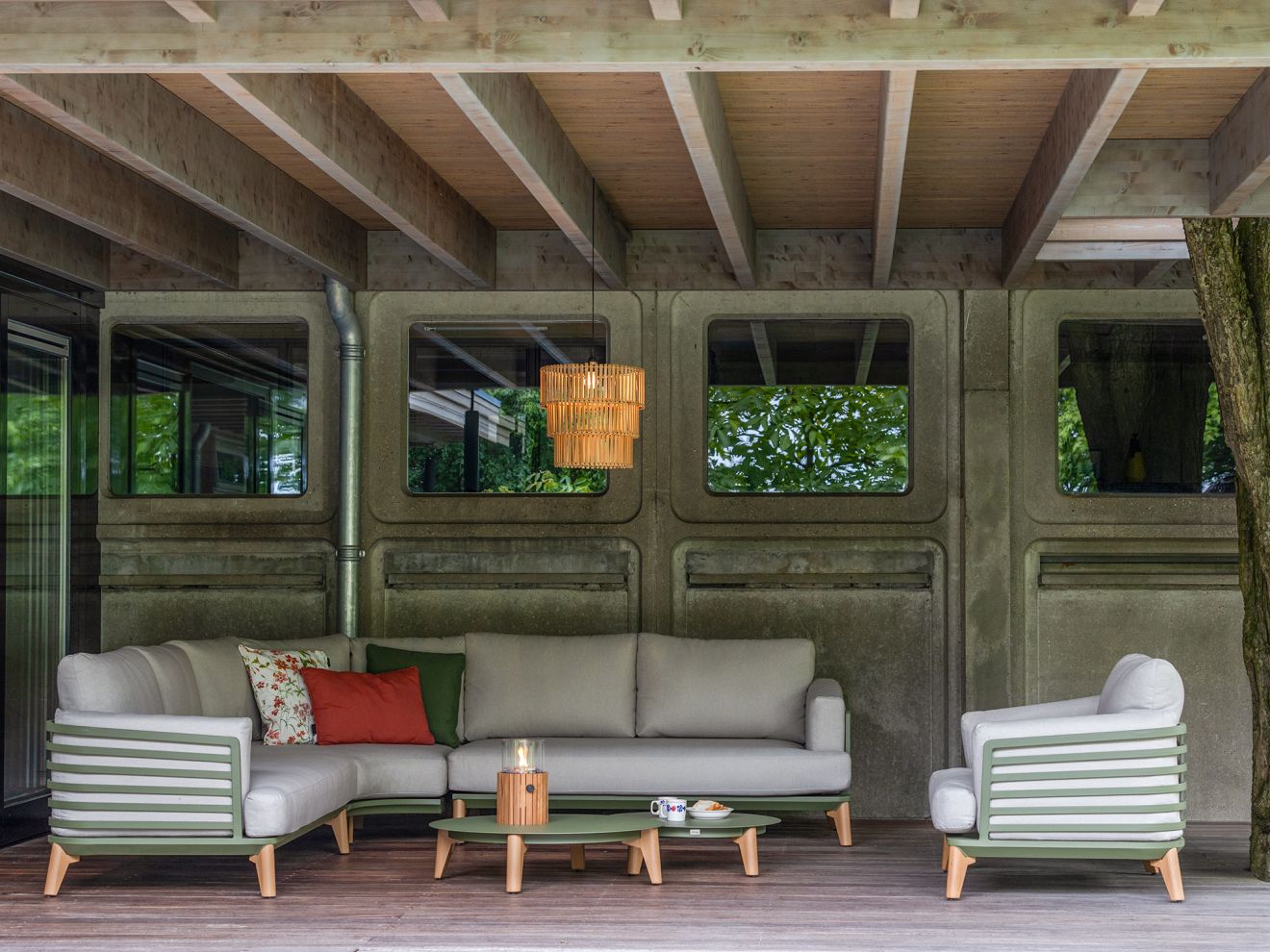 Bellagio Esenta Ecklounge-Set 5-teilig Grün 277x277cm Rabatt: 20 %