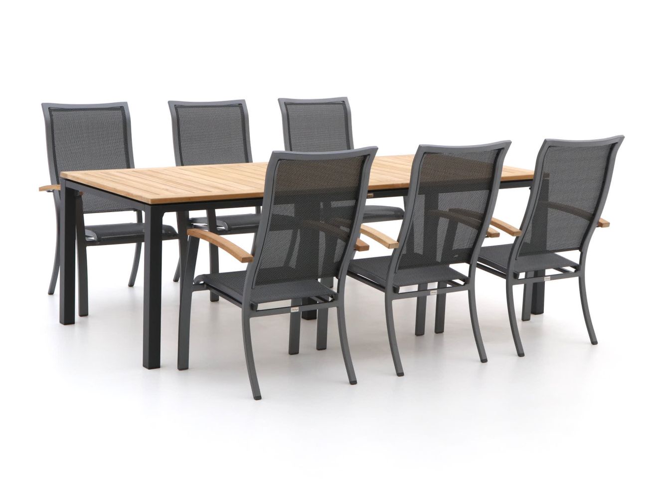 Bellagio Lugo/Linosa 240 cm Gartenmöbel-Set 7-teilig stapelbar günstig online kaufen