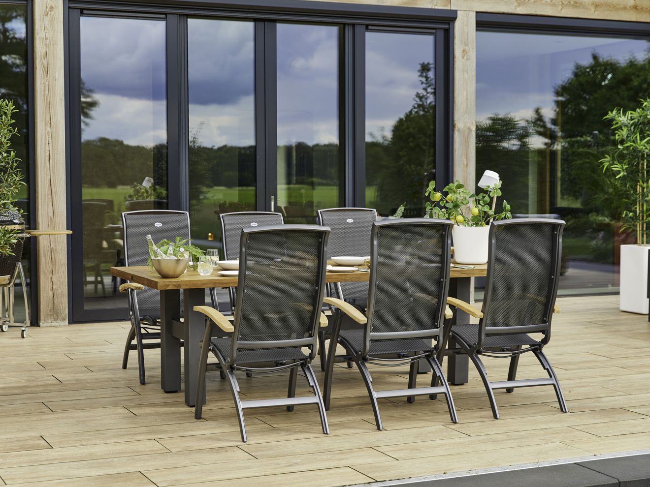 Hartman Da Vinci Gartenstuhl Hochlehner Grau