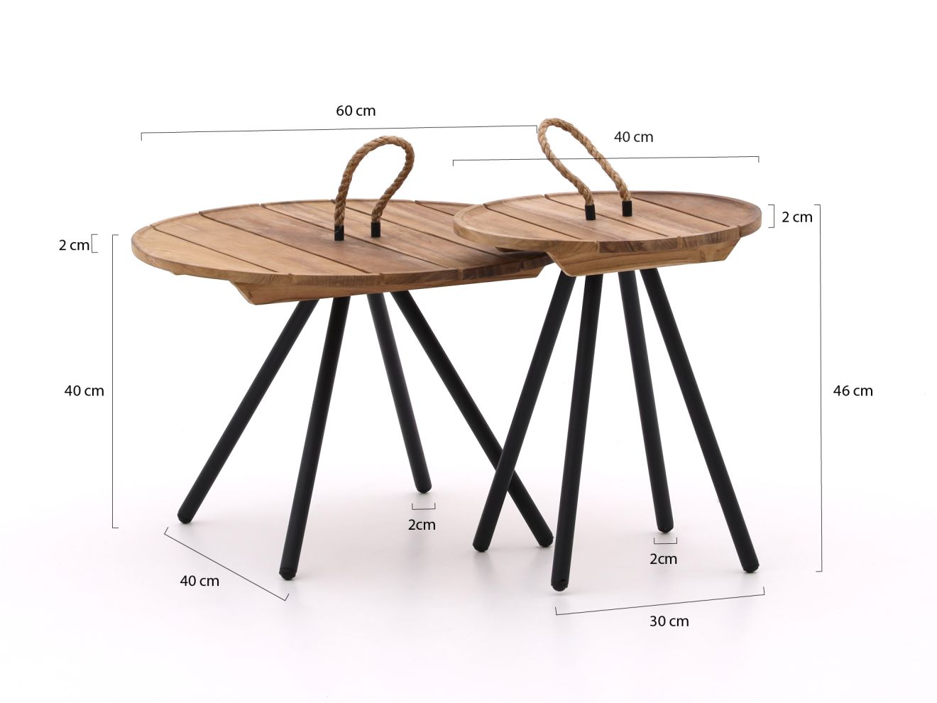 Apple Bee Elle Lounge Kaffeetisch ø 60 (h: 40 cm)/ø 40 (h: 45 cm) günstig online kaufen