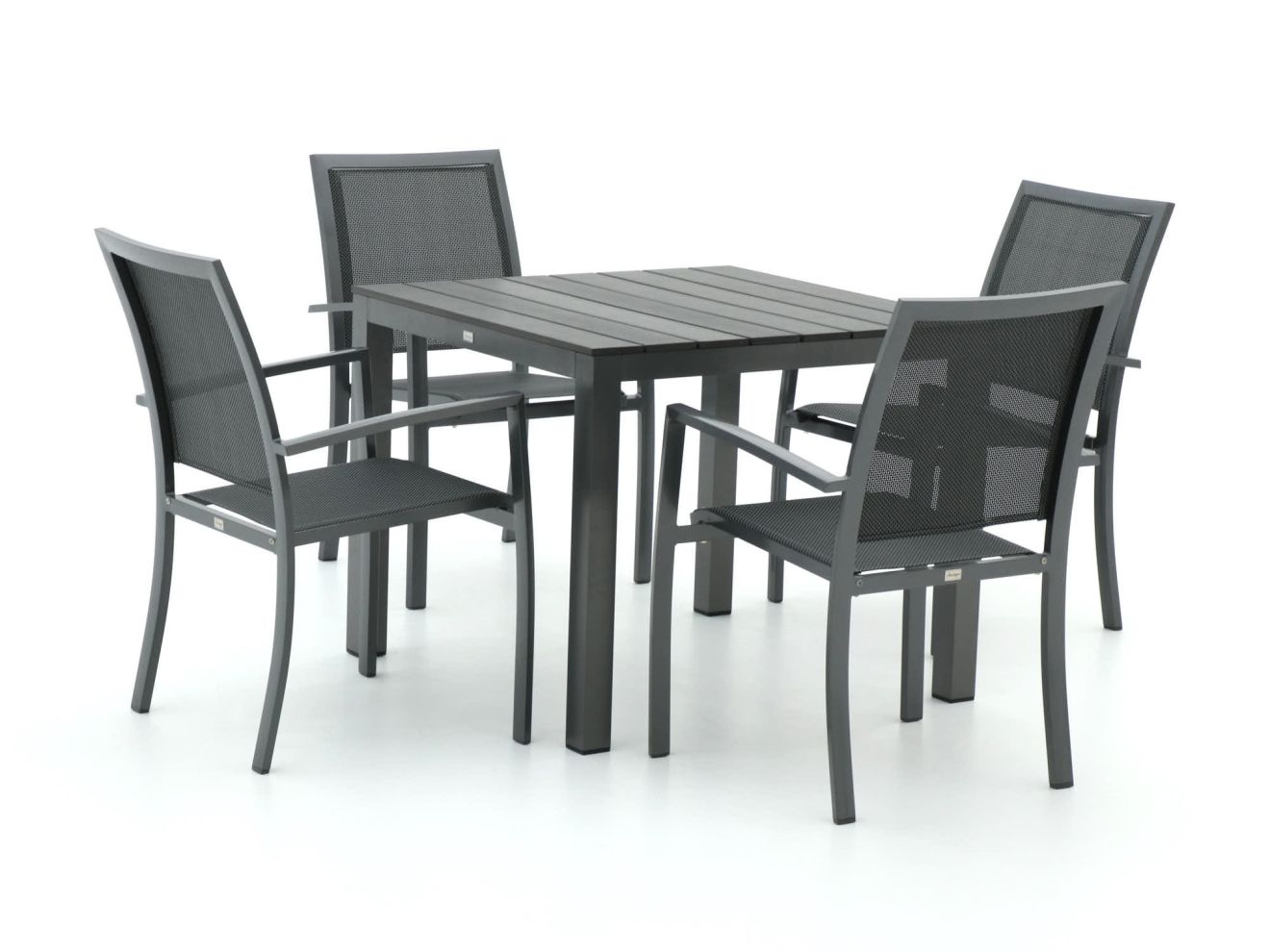 Bellagio Anzio/Fidenza 90 cm Gartenmöbel-Set 5-teilig stapelbar günstig online kaufen