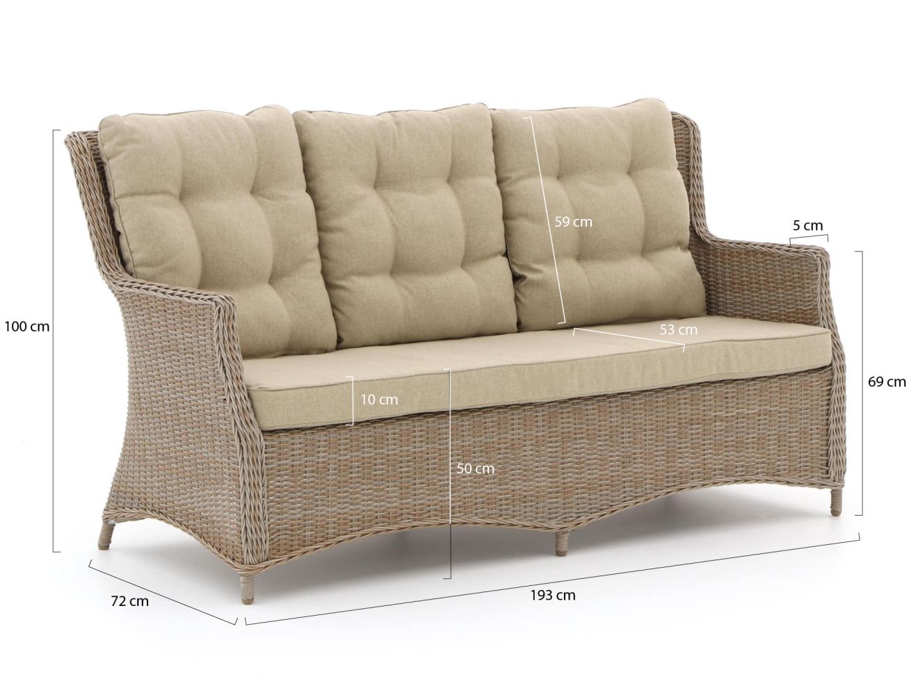 Intenso Milano Gartensofa 193 cm günstig online kaufen