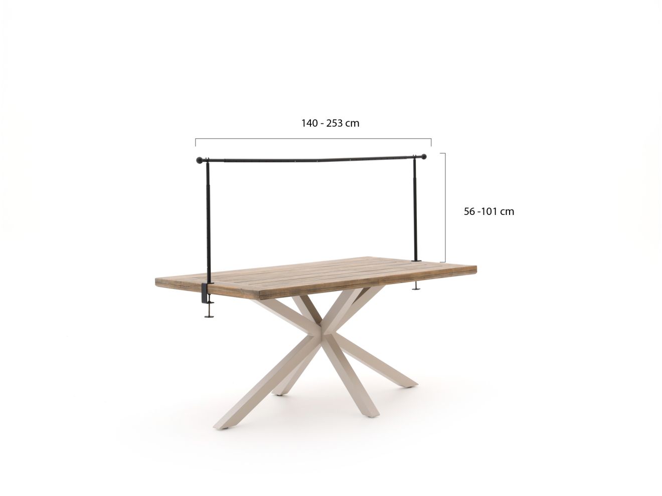 New Garden Garland Lift Tischgestell ausziehbar 140/253 cm günstig online kaufen