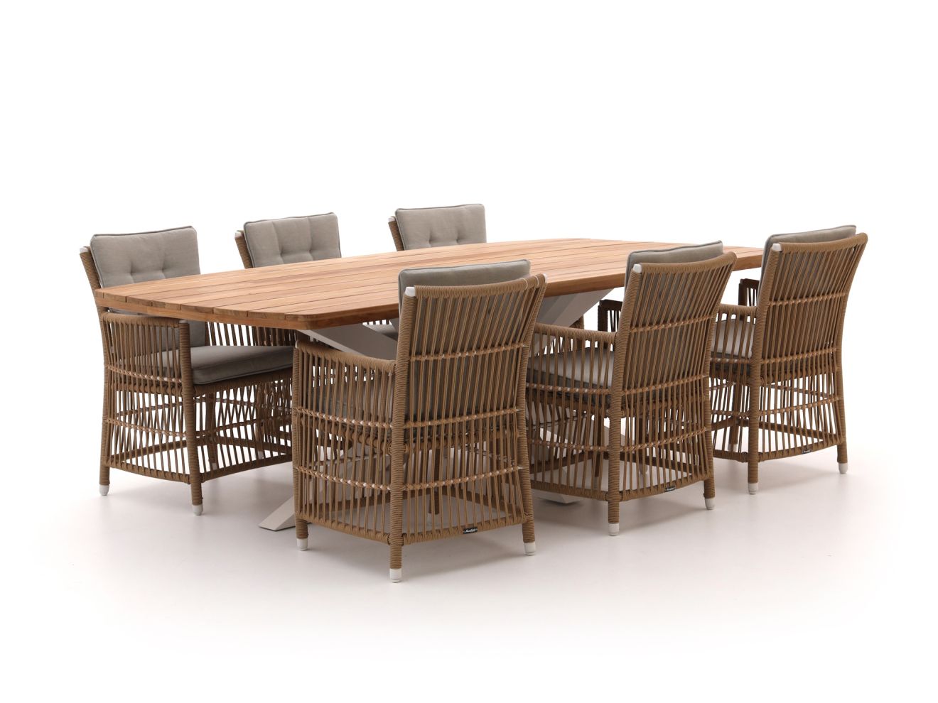 Manifesto Ortello/Induno Dänisch oval 240 cm Gartenmöbel-Set 7-teilig günstig online kaufen