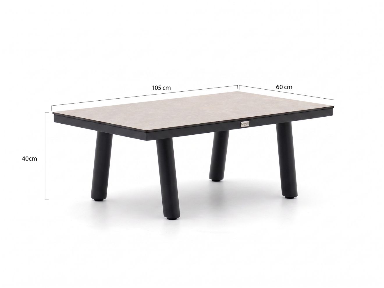 Tierra Outdoor Musone Loungetisch 105x60x40 cm Grau