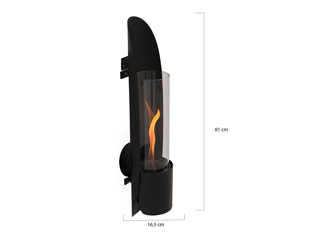 Tenderflame Cycloflame Wandkamin 16,5x16,5x81 cm günstig online kaufen