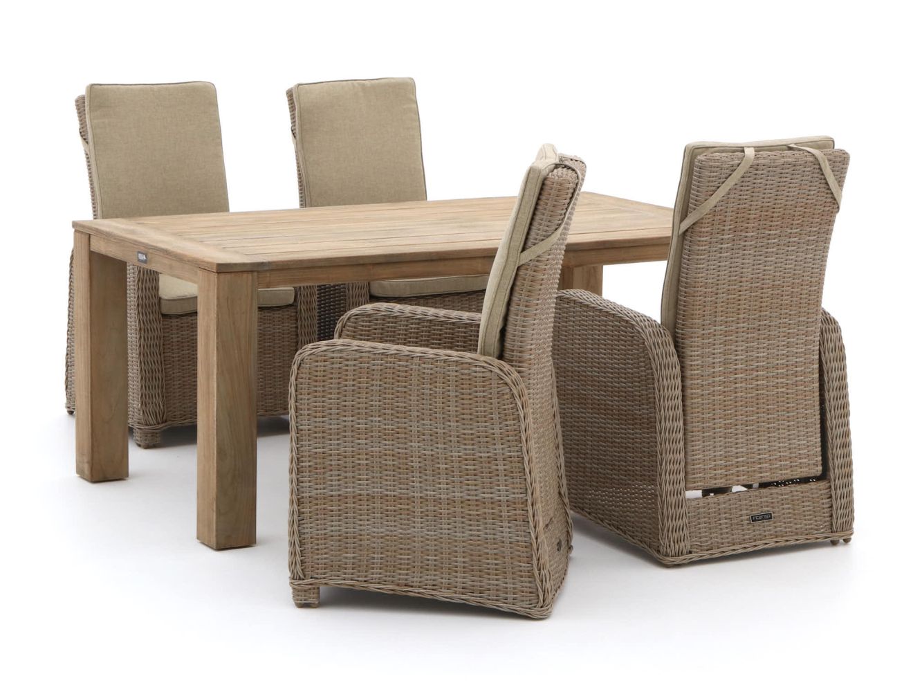 Intenso Umbria/ROUGH-X 180 cm Gartenmöbel-Set 5-teilig verstellbar Braun  Rabatt: 30 %