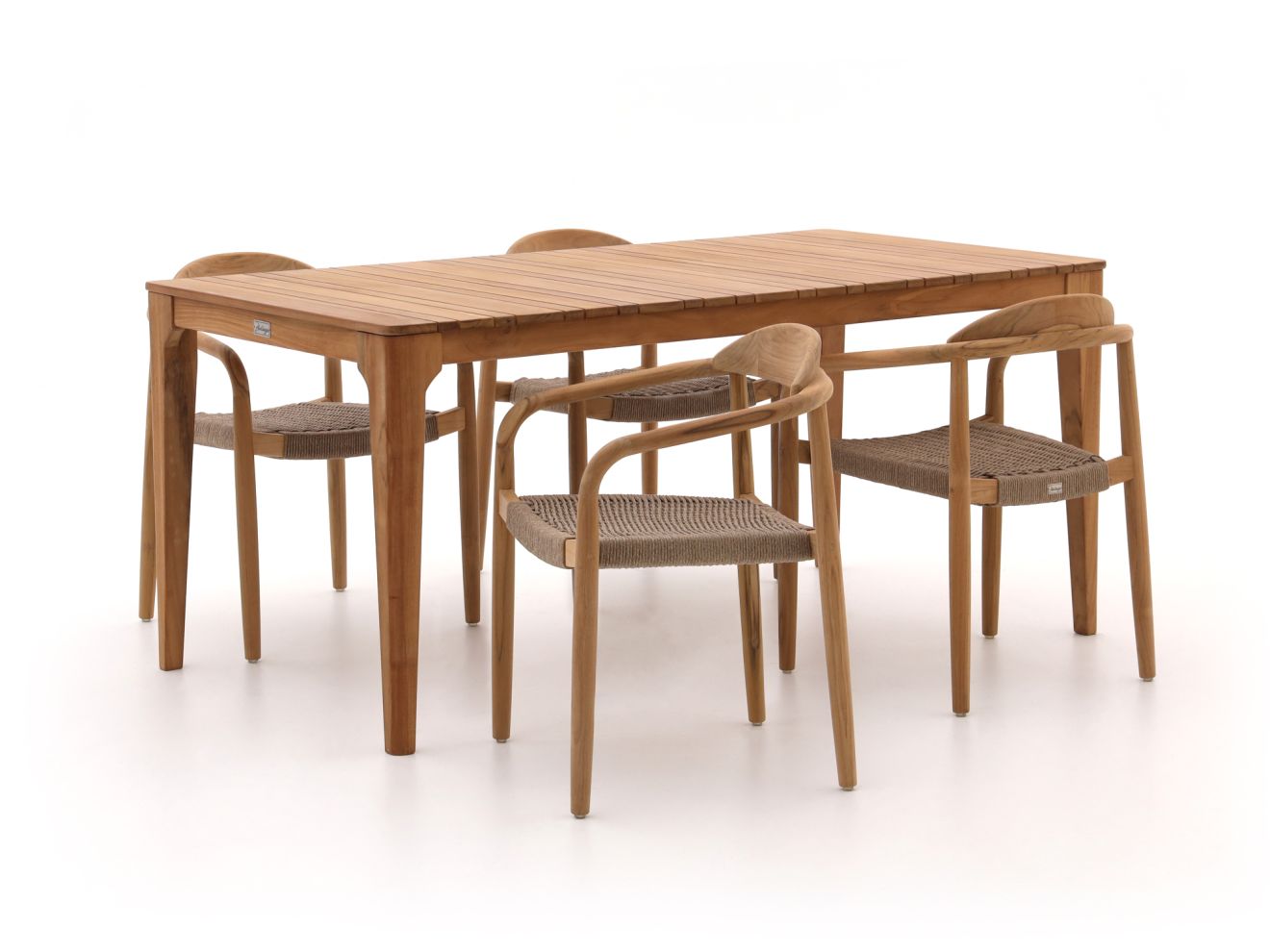Bellagio Berbaro/Bruca 170 cm Gartenmöbel-Set 5-teilig Stapelbar günstig online kaufen