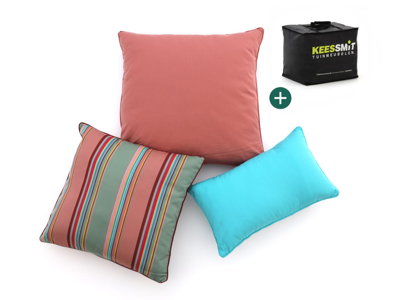 Dekokissen Set Timeless Stripe Marsala Grau 60x30cm