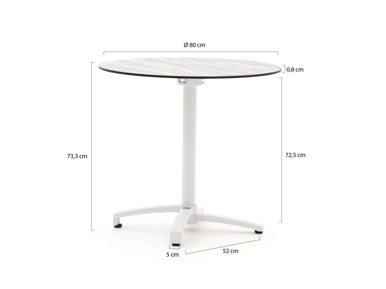 Bellagio Roma/Canzo Ø 80 cm Gartenmöbe...