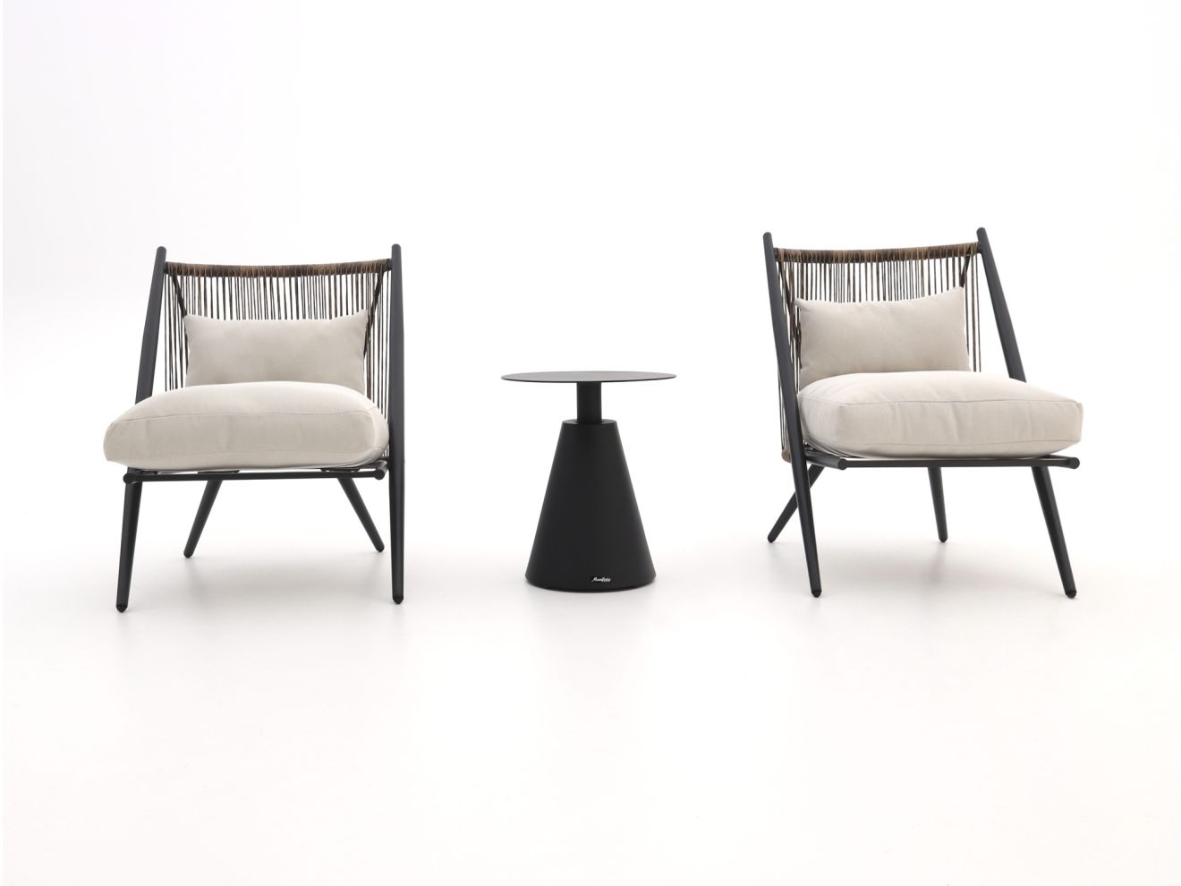 Intenso Brittoli/Tusa ø 42 cm lounge Balkon-Set 3-delig