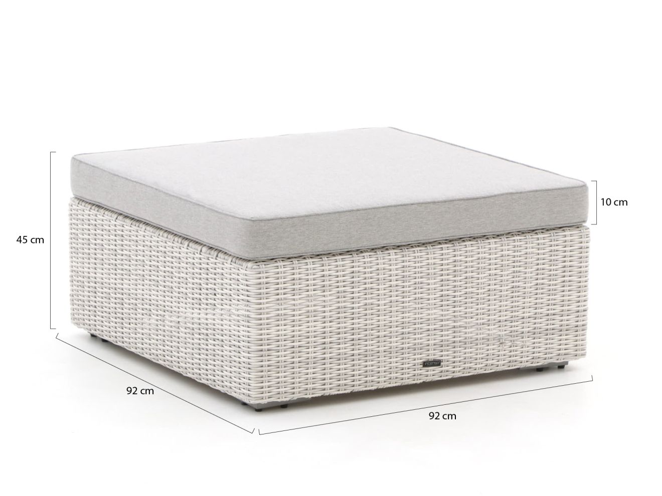 Intenso Carpino Lounge Gartenhocker 92x92 cm Weiß 92x92cm Rabatt: 23 %