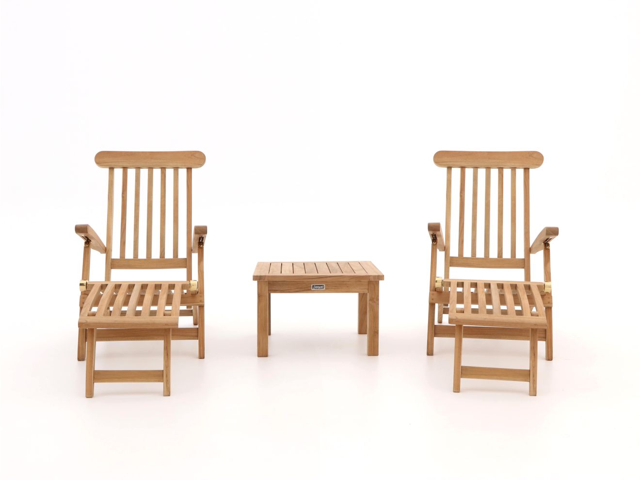 Sunyard Country/Wales 60 cm Deckchair-Set 3-teilig Braun  Rabatt: 21 %