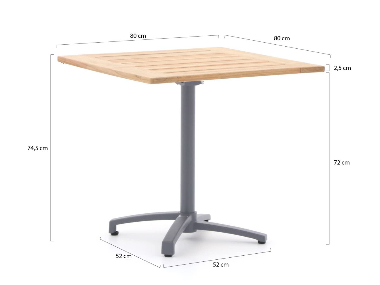 Forza Fossano/Canzo 80 cm Gartenmöbel-S...