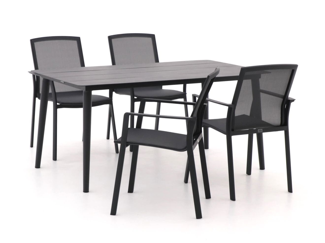 Bellagio Dranera/Sora 160 cm Gartenmöbel-Set 5-teilig stapelbar Grau  Rabatt: 20 %