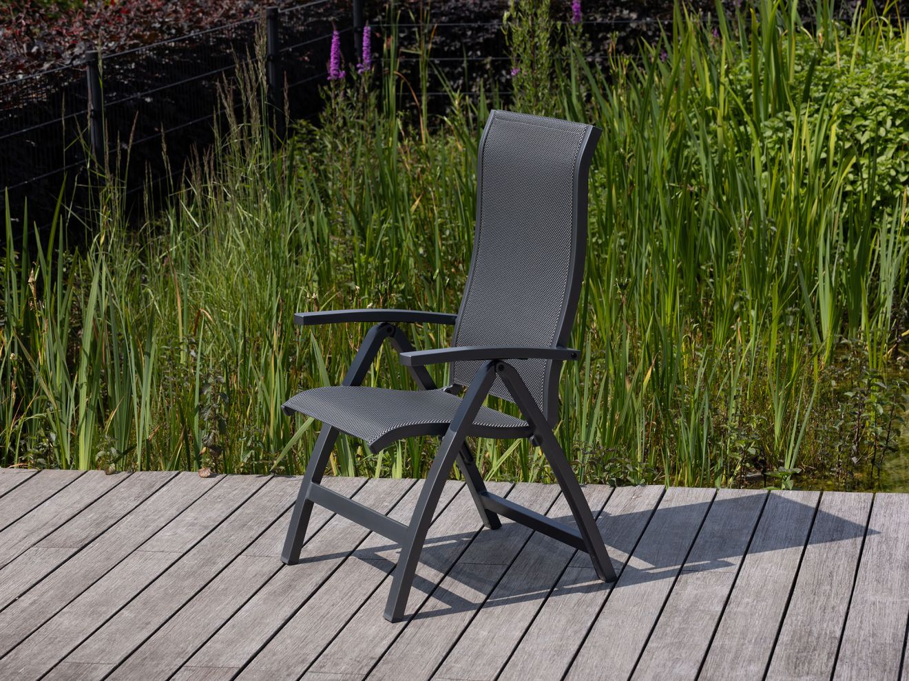 Bellagio Fermo/Bova Balkonmöbel-Set 3-teilig verstellbar Grau  Rabatt: 21 %