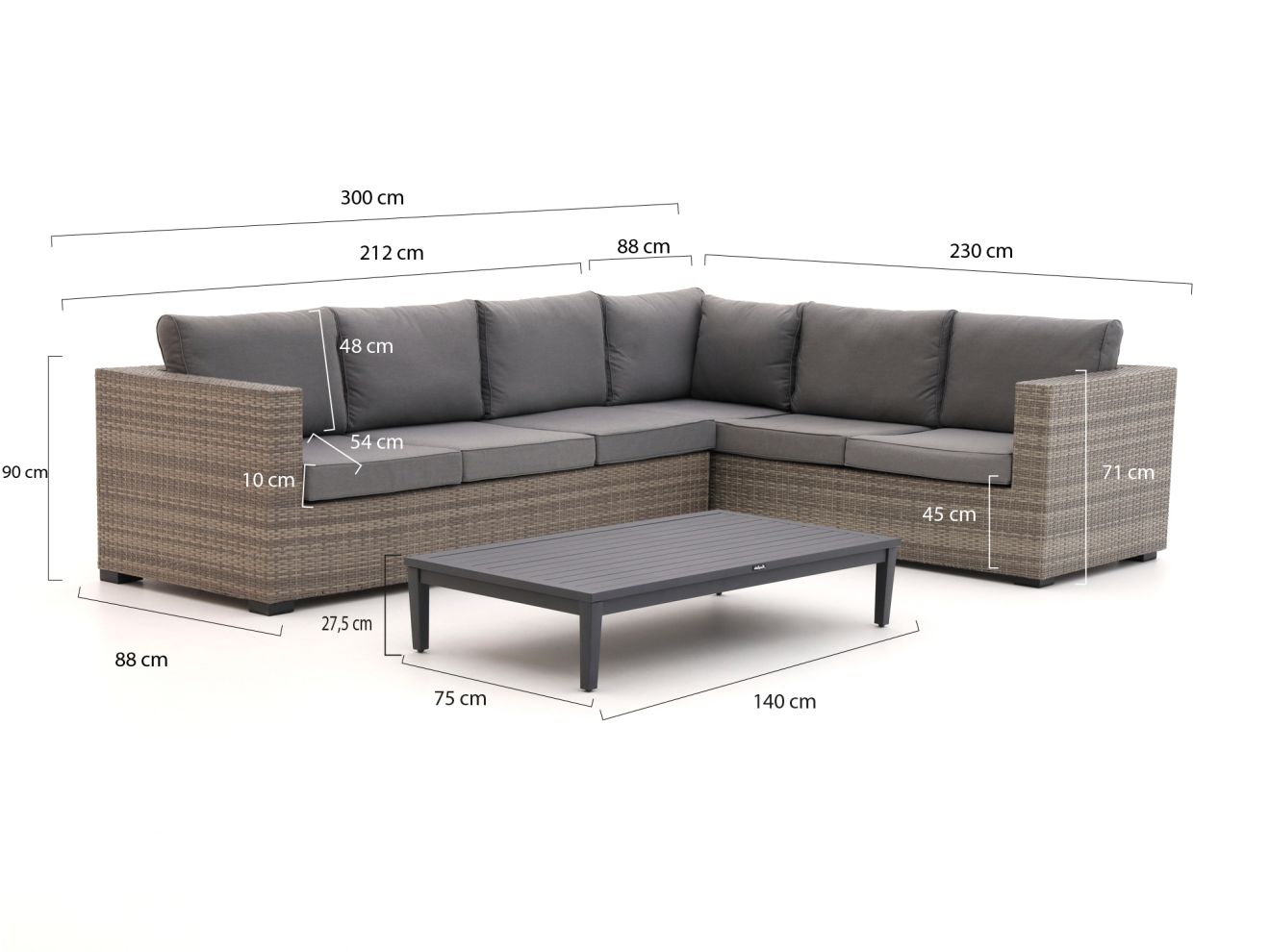Forza Giotto/Valero Ecklounge-Set 3-teilig rechts Grau Rabatt: 50 % Forza Giotto/Valero Ecklounge-Set 3-teilig rechts Grau Rabatt: 50 %