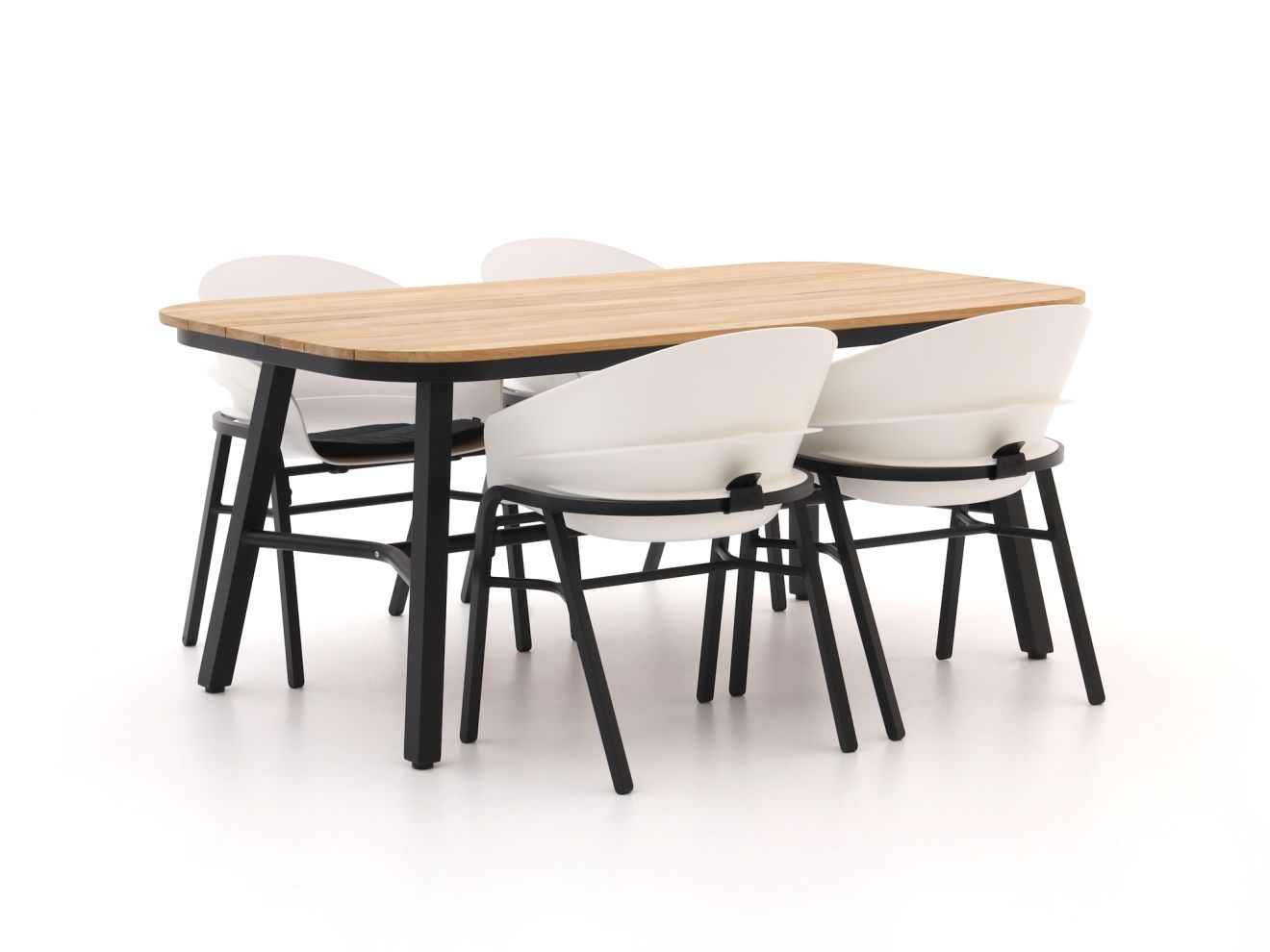 Hartman Tubb 185 cm Esstischgruppe 5-teilig verstellbar Weiß  Rabatt: 9 %